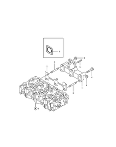 Yanmar Engine - Exhaust Manifold Diagram and Parts List for 467 4X4-1H013H-1H294H-37BKD010 Cub Cadet Lawn Tractor Accessories